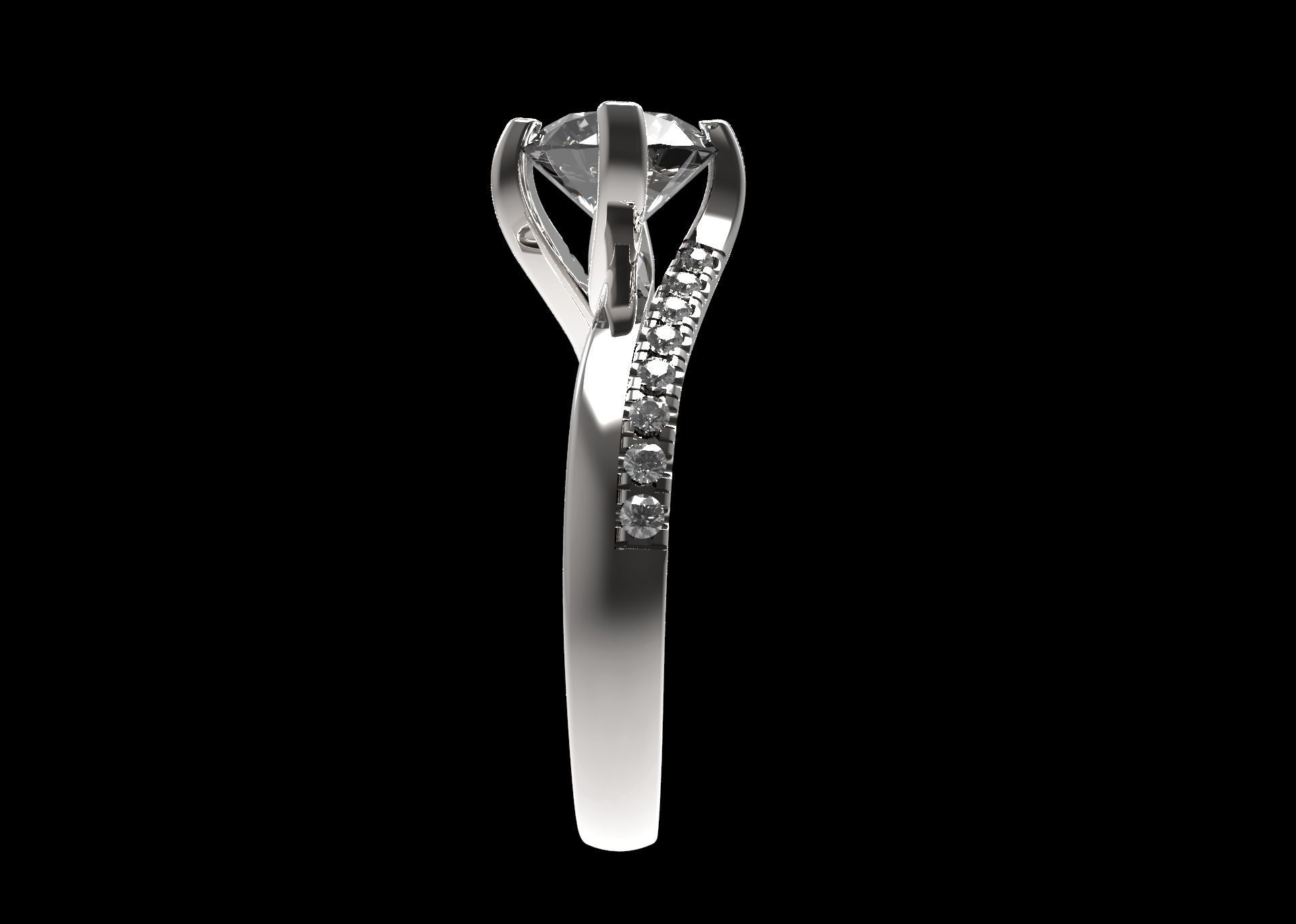 ENGAGEMENT RING STL AND 3DM FILE FOR DOWNLOAD AND PRINT - CC25 3D print model_8