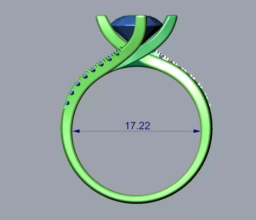 ENGAGEMENT RING STL AND 3DM FILE FOR DOWNLOAD AND PRINT - CC25 3D print model_0