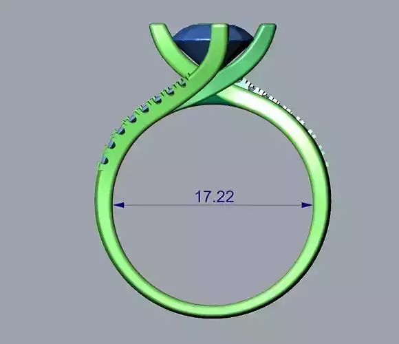 ENGAGEMENT RING STL AND 3DM FILE FOR DOWNLOAD AND PRINT - CC25 3D print model
