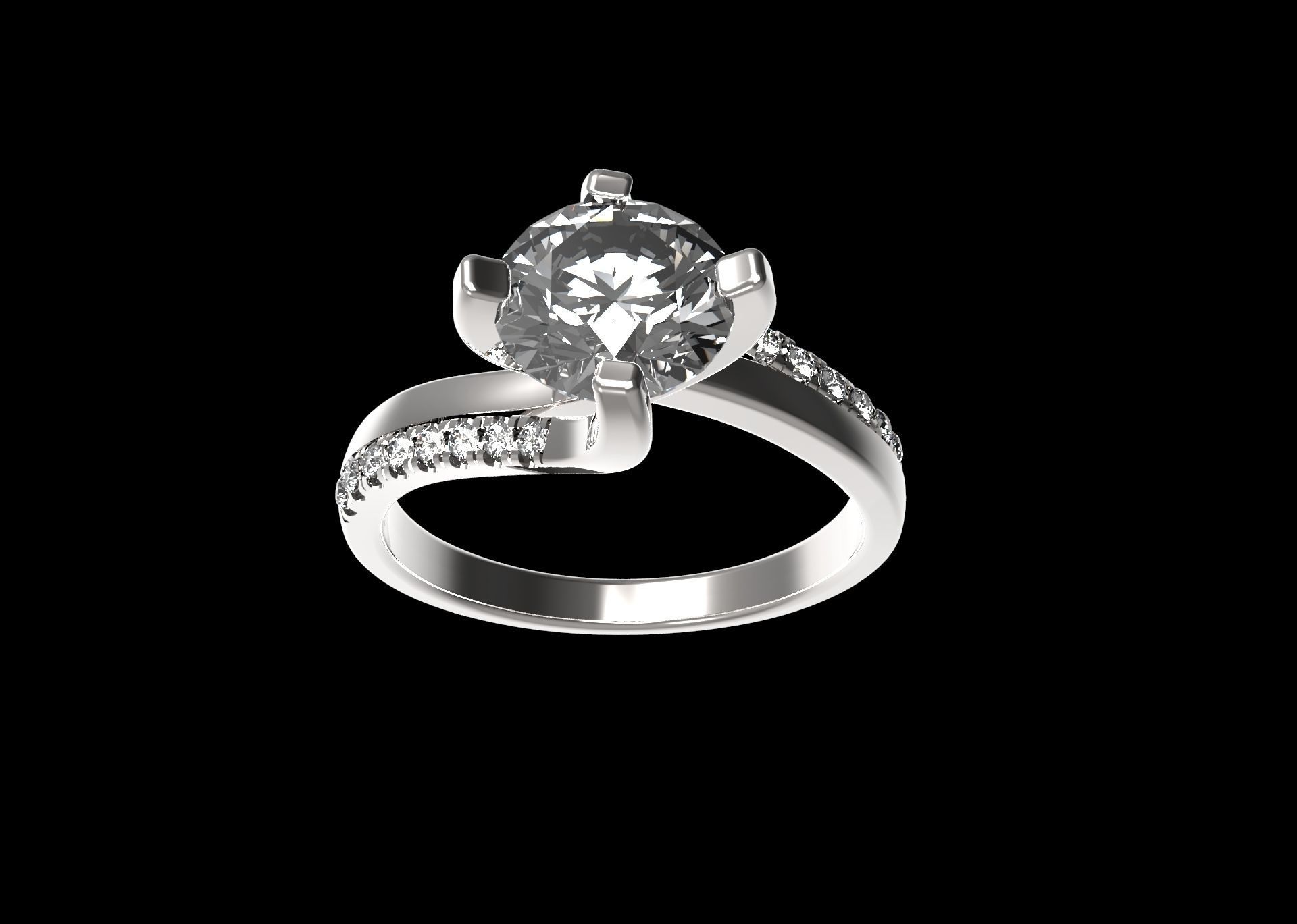 ENGAGEMENT RING STL AND 3DM FILE FOR DOWNLOAD AND PRINT - CC25 3D print model_7