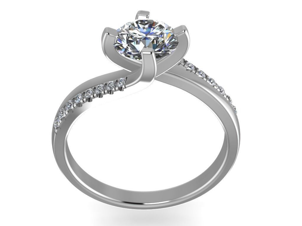 ENGAGEMENT RING STL AND 3DM FILE FOR DOWNLOAD AND PRINT - CC25 3D print model_2