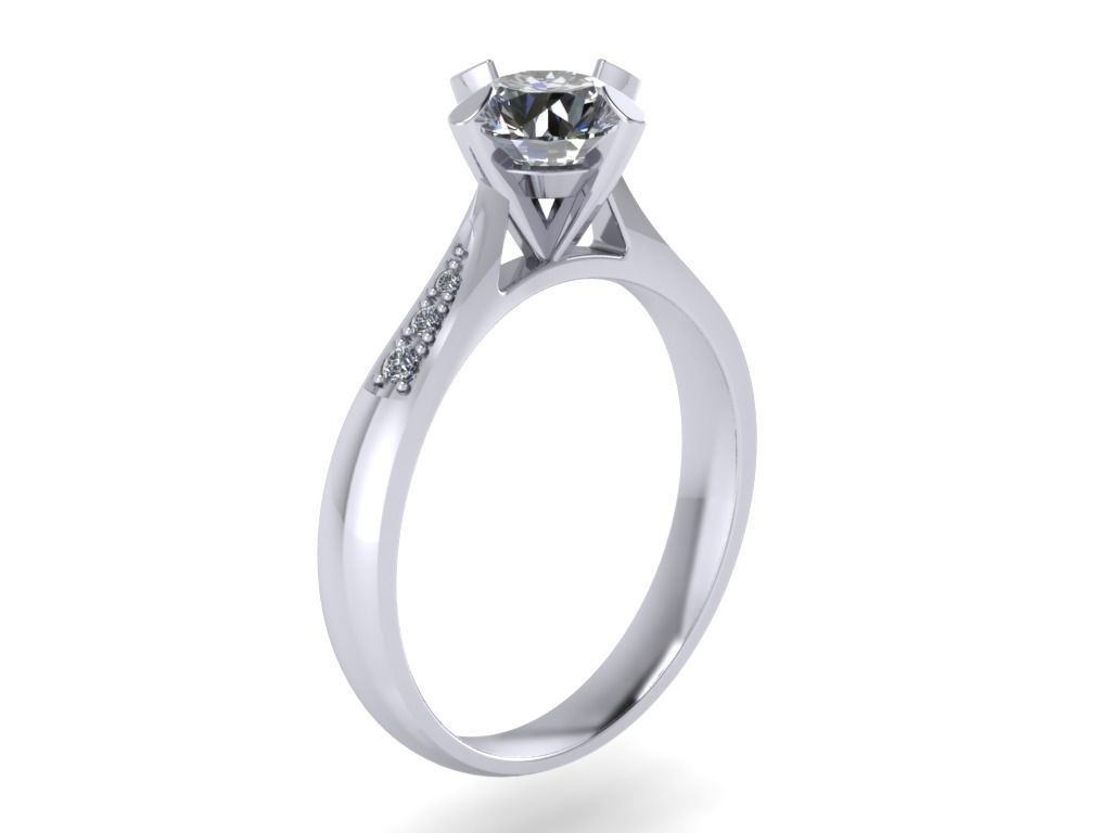 ENGAGEMENT RING STL AND 3DM FILE FOR DOWNLOAD AND PRINT - CC27 3D print model_5