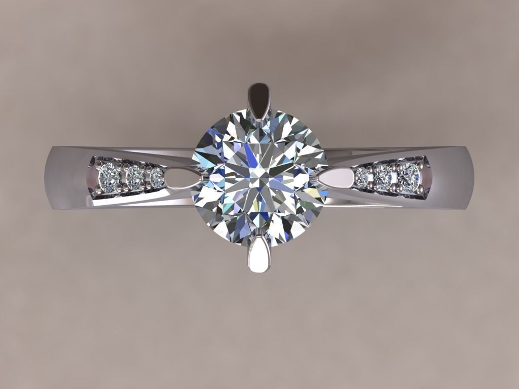 ENGAGEMENT RING STL AND 3DM FILE FOR DOWNLOAD AND PRINT - CC27 3D print model_4