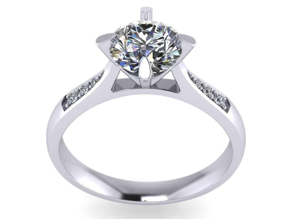 ENGAGEMENT RING STL AND 3DM FILE FOR DOWNLOAD AND PRINT - CC27 3D print model_7