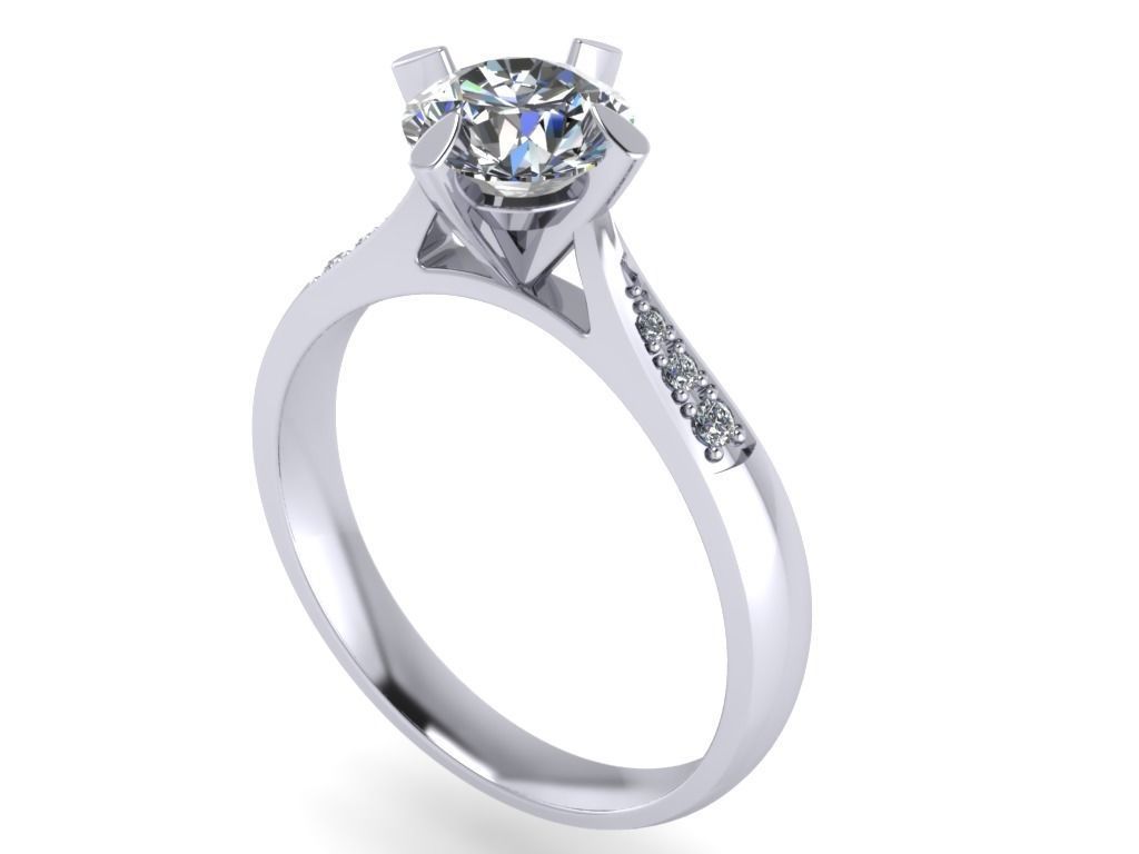 ENGAGEMENT RING STL AND 3DM FILE FOR DOWNLOAD AND PRINT - CC27 3D print model_6