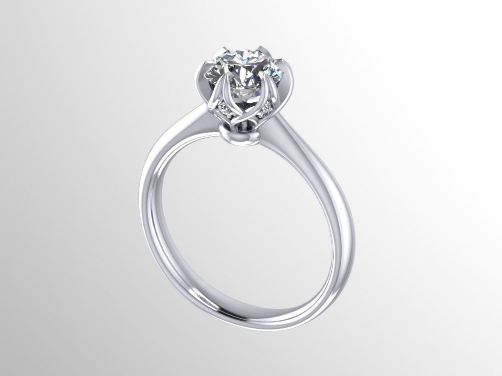 ENGAGEMENT RING STL AND 3DM FILE FOR DOWNLOAD AND PRINT - CC38  3D print model_4