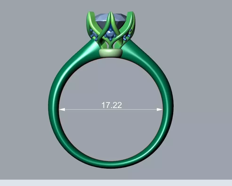 ENGAGEMENT RING STL AND 3DM FILE FOR DOWNLOAD AND PRINT - CC38  3D print model_0