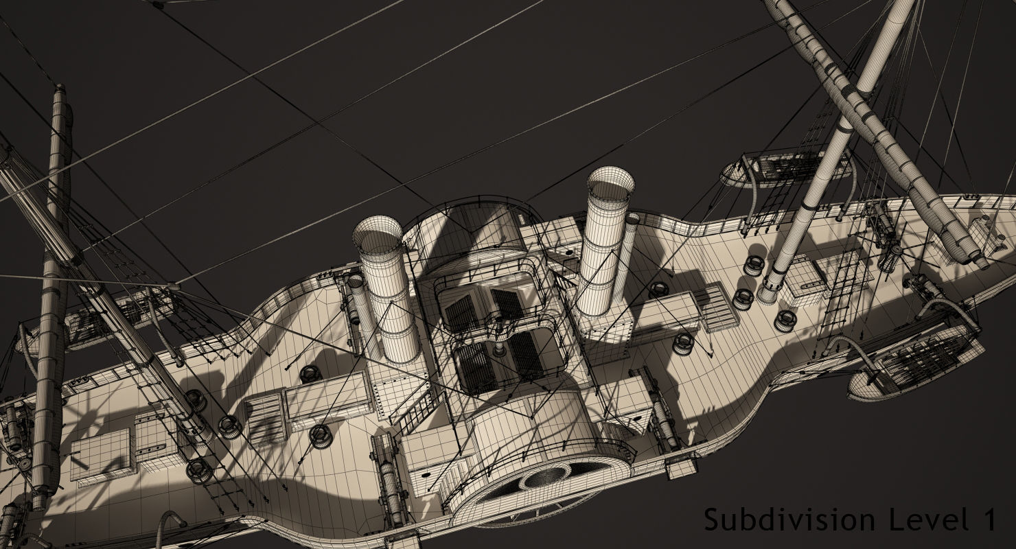 Steam Ship 3D model_24