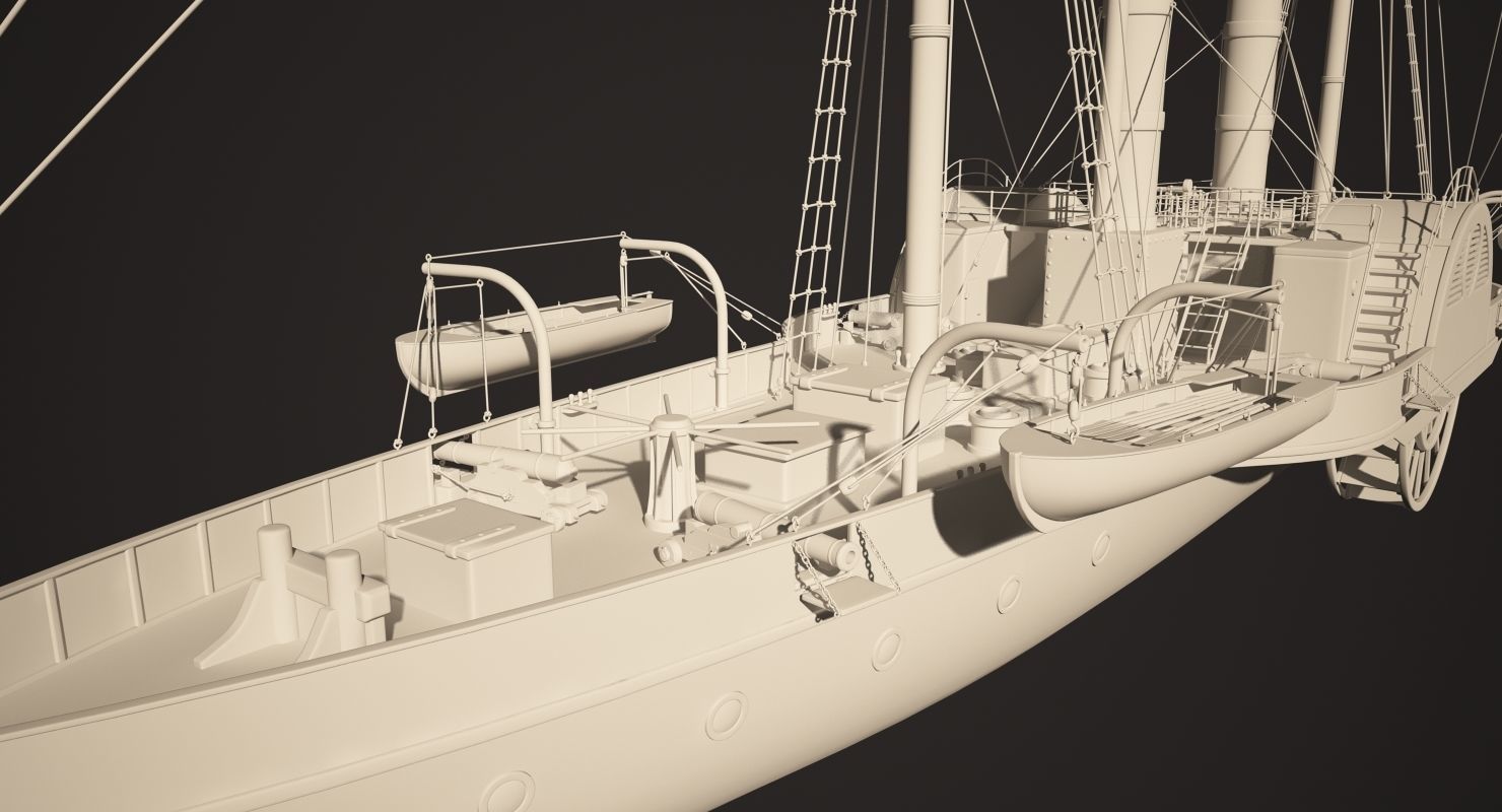 Steam Ship 3D model_17