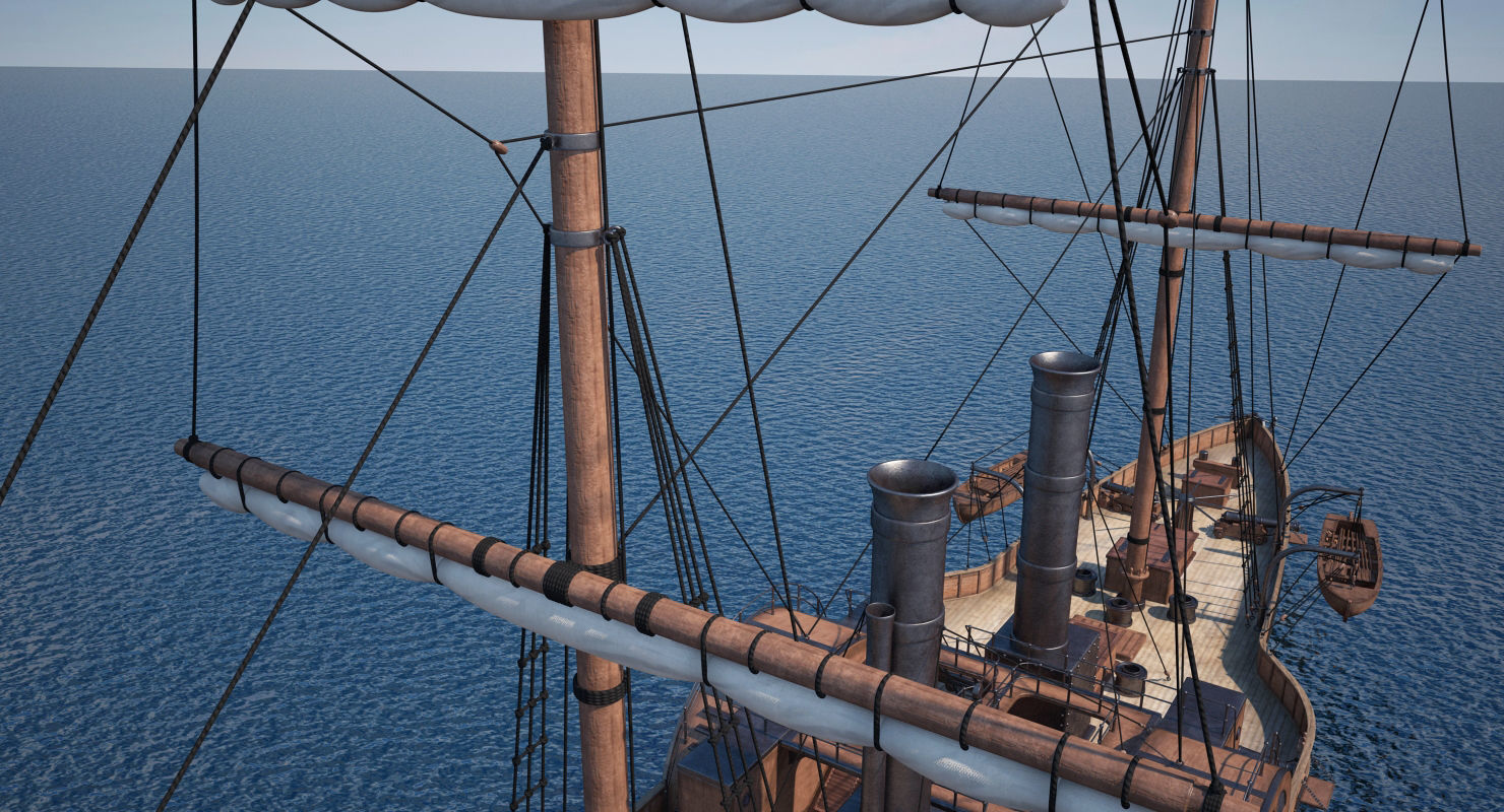 Steam Ship 3D model_13