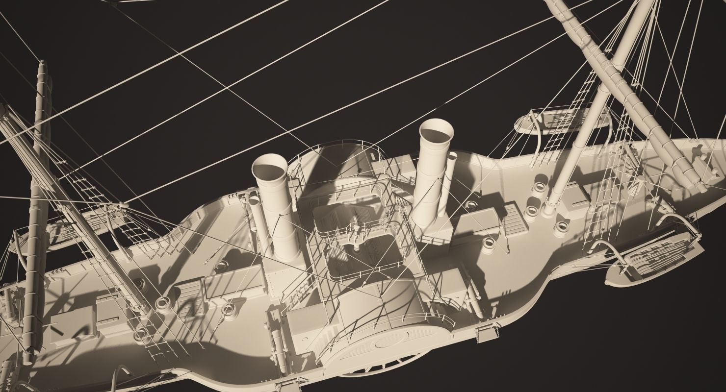 Steam Ship 3D model_23