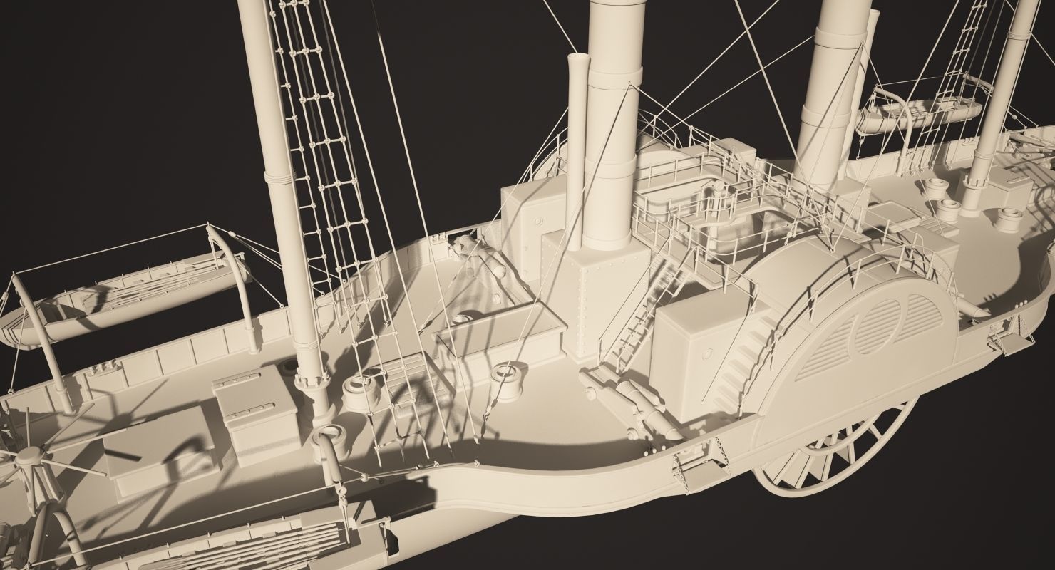 Steam Ship 3D model_20