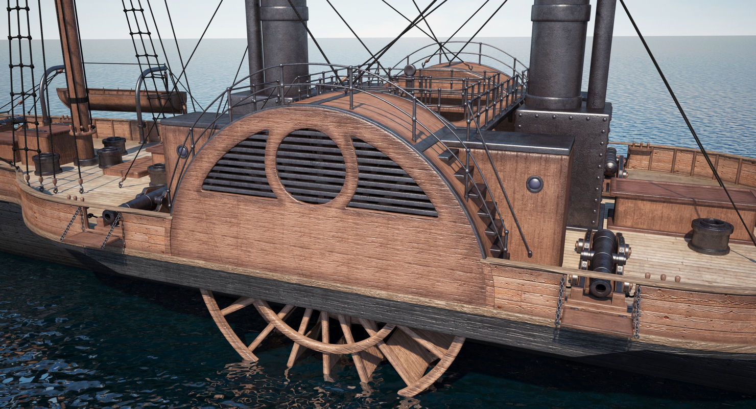 Steam Ship 3D model_8