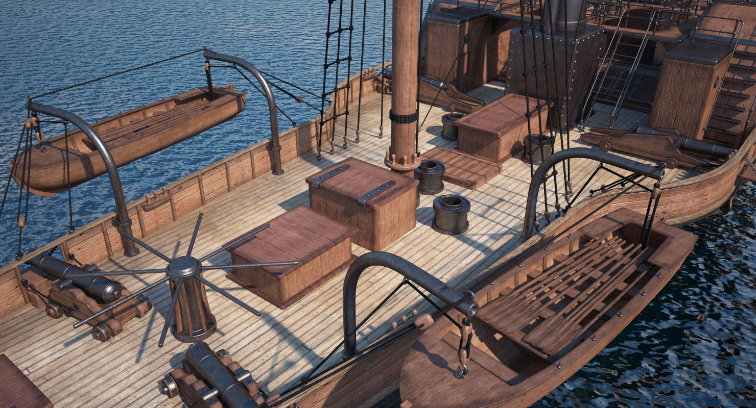 Steam Ship 3D model_7