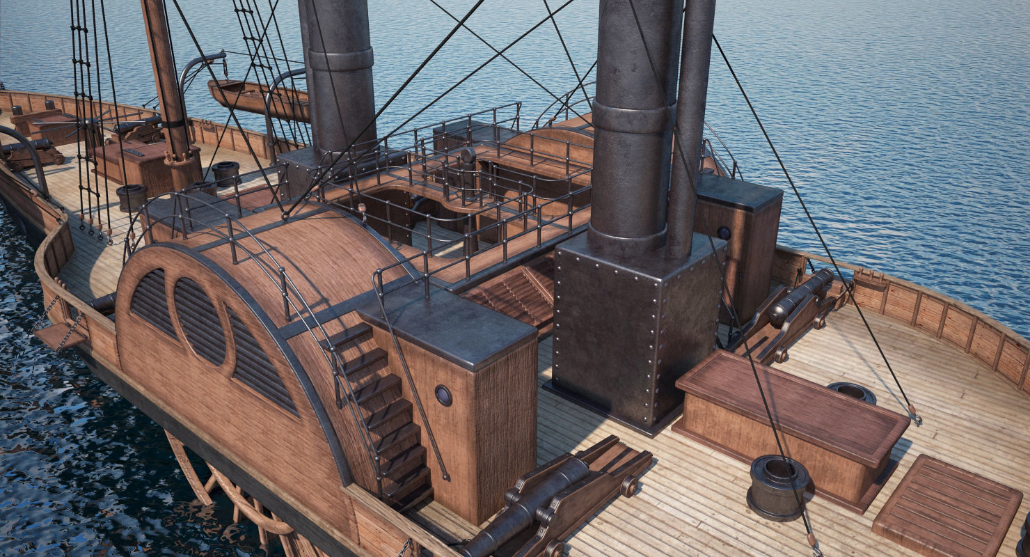 Steam Ship 3D model_10