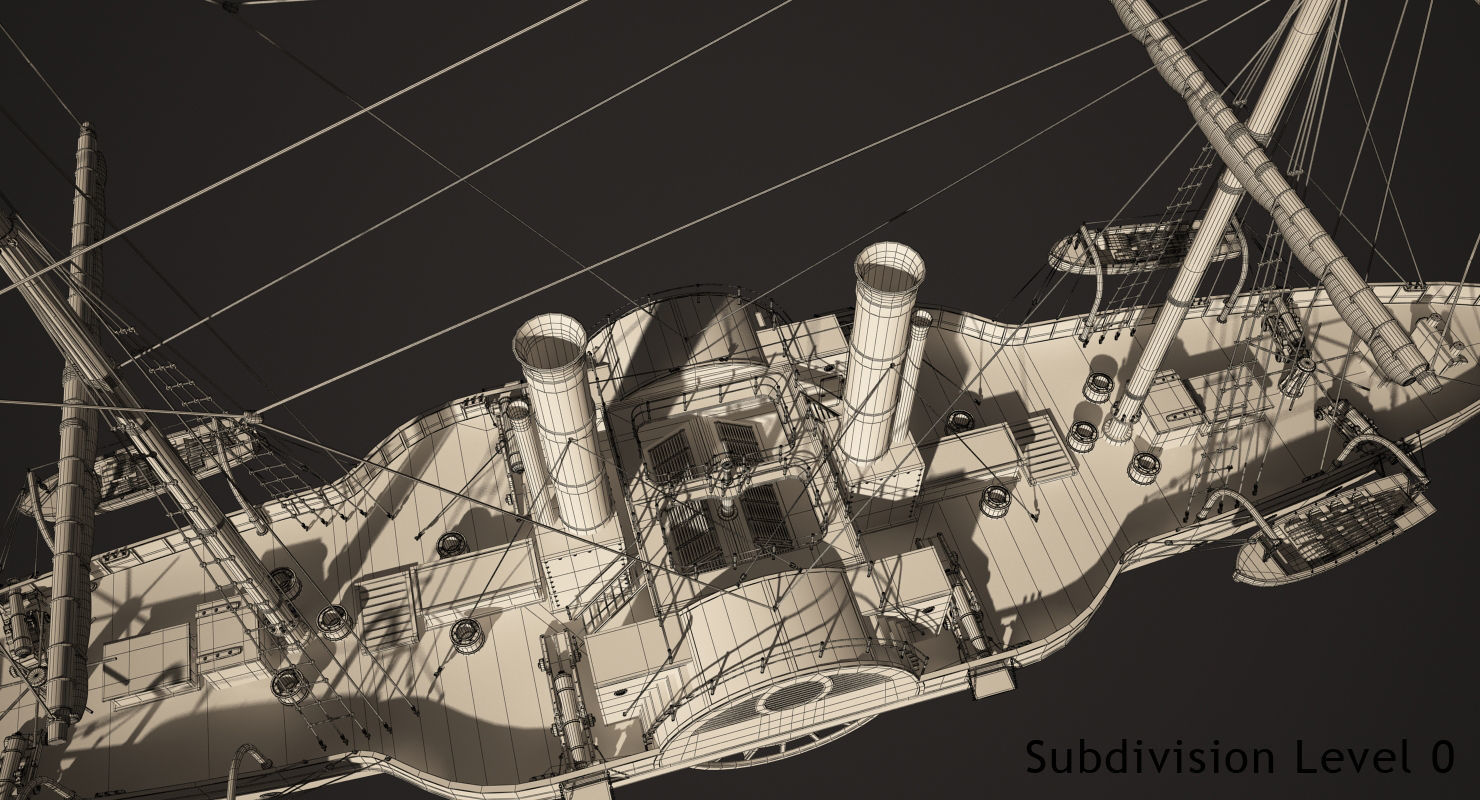 Steam Ship 3D model_25
