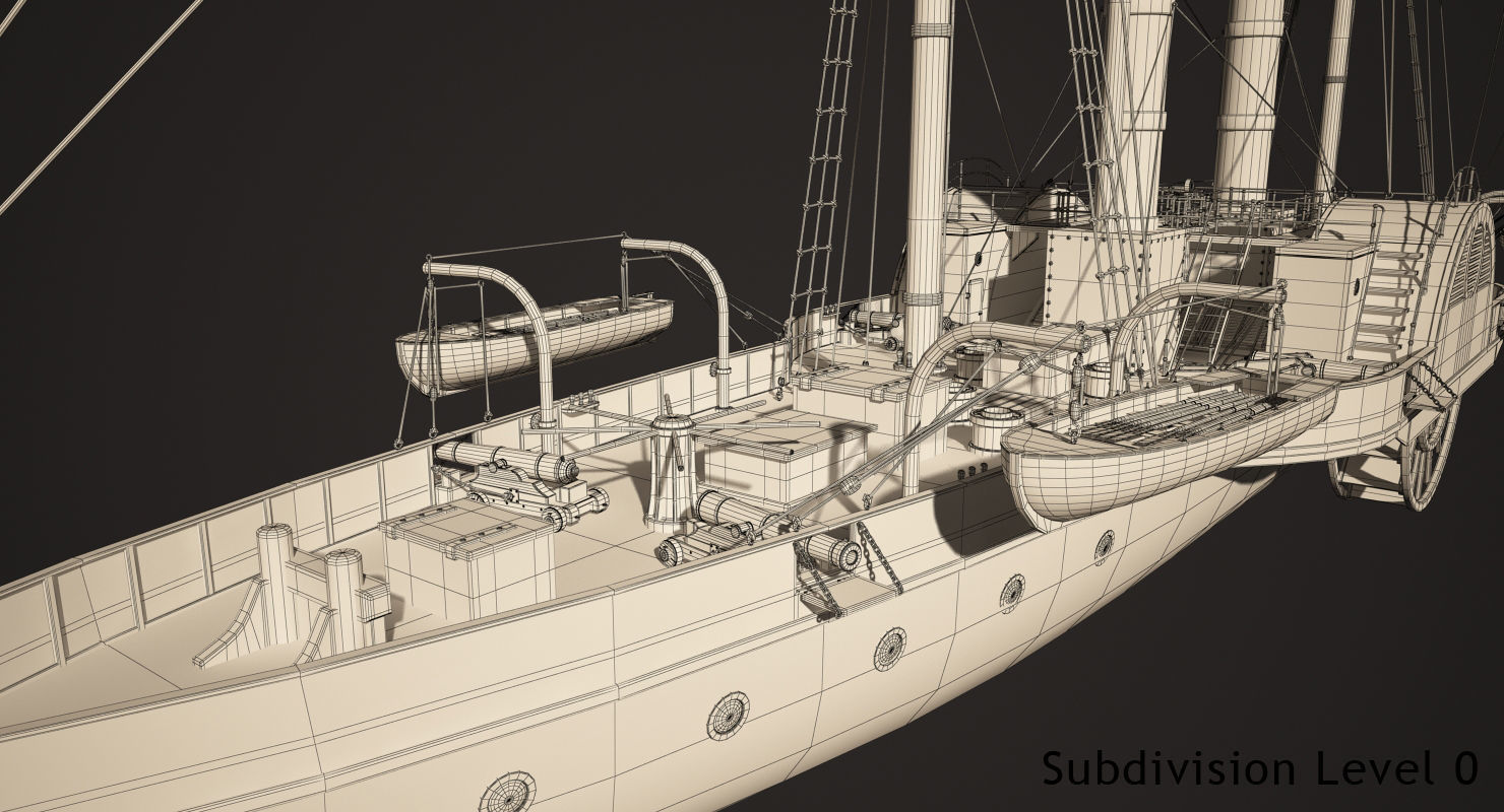 Steam Ship 3D model_18