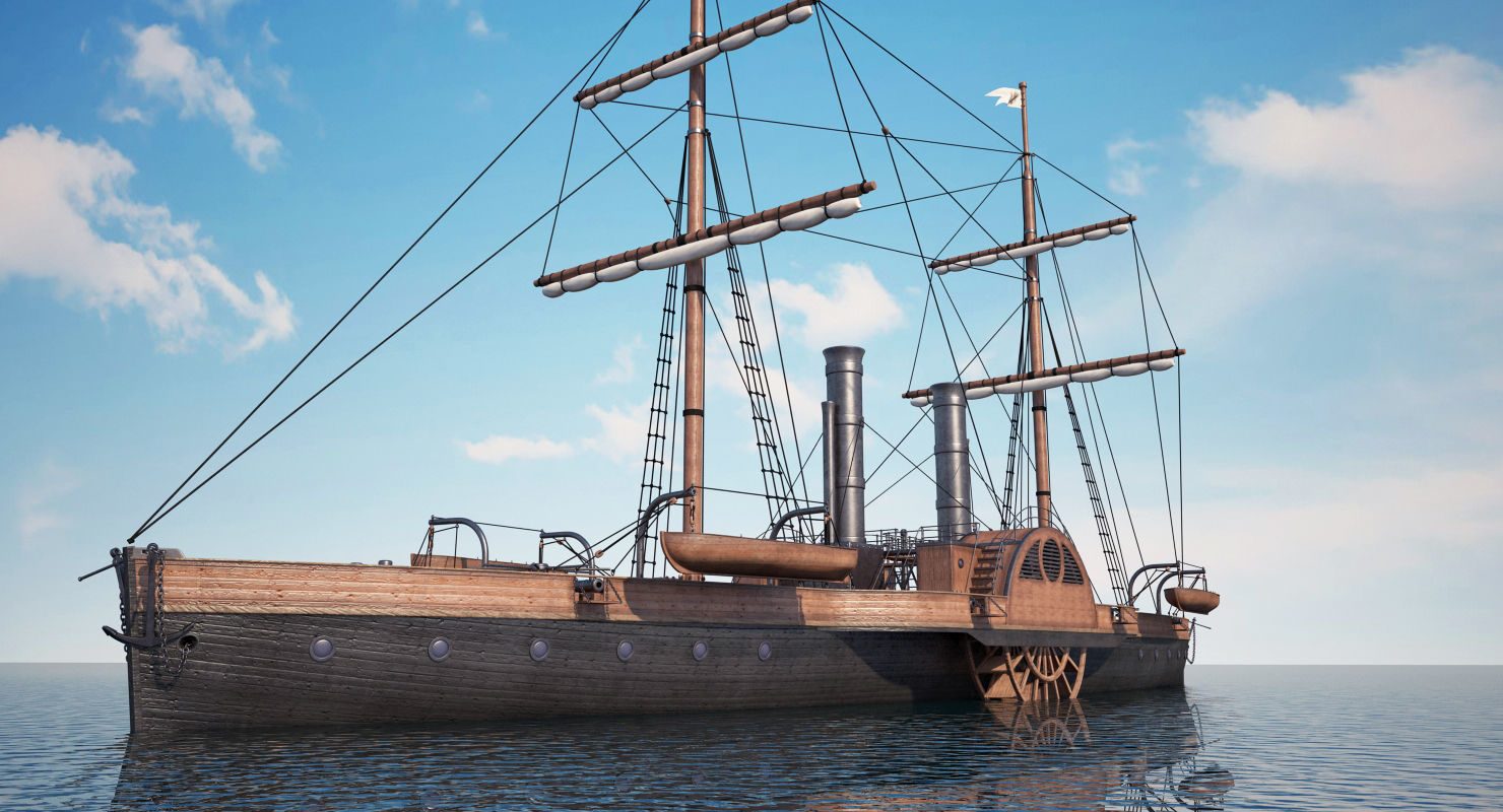 Steam Ship 3D model_3