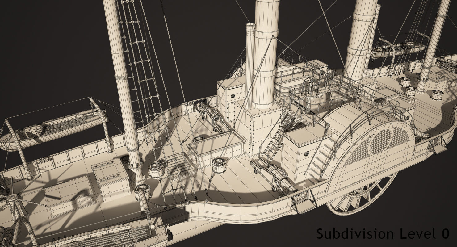 Steam Ship 3D model_21