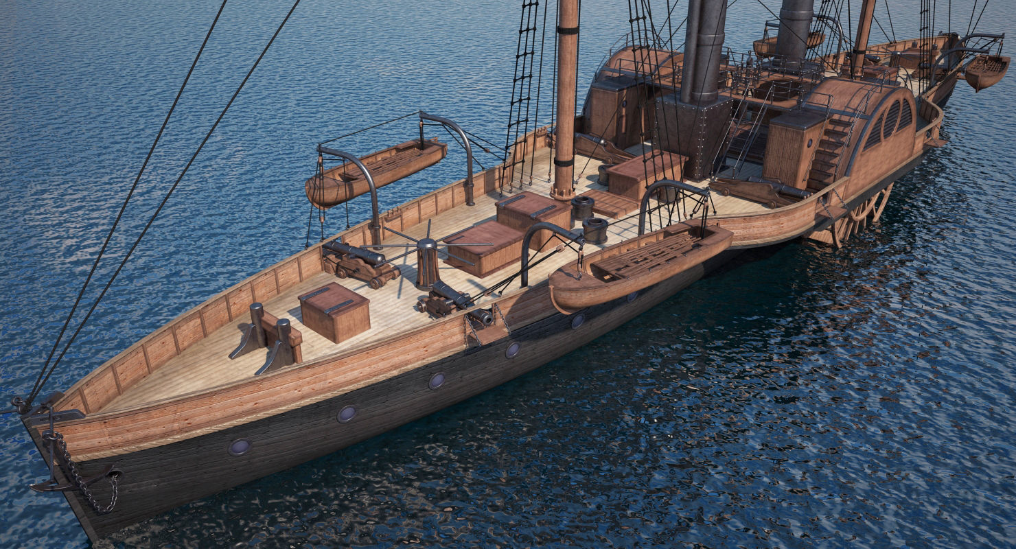 Steam Ship 3D model_11