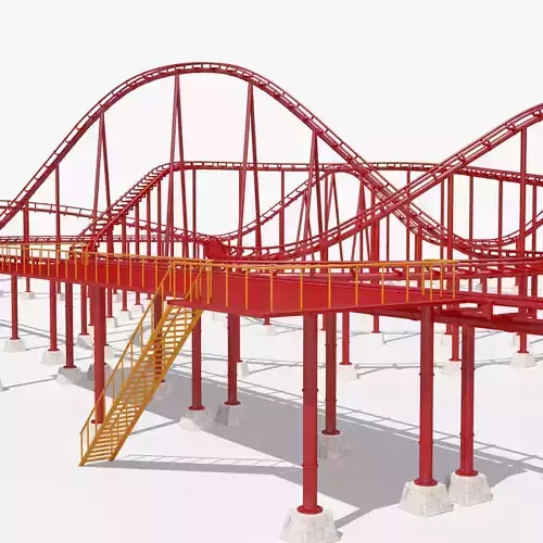 Roller Coaster Track 3D model