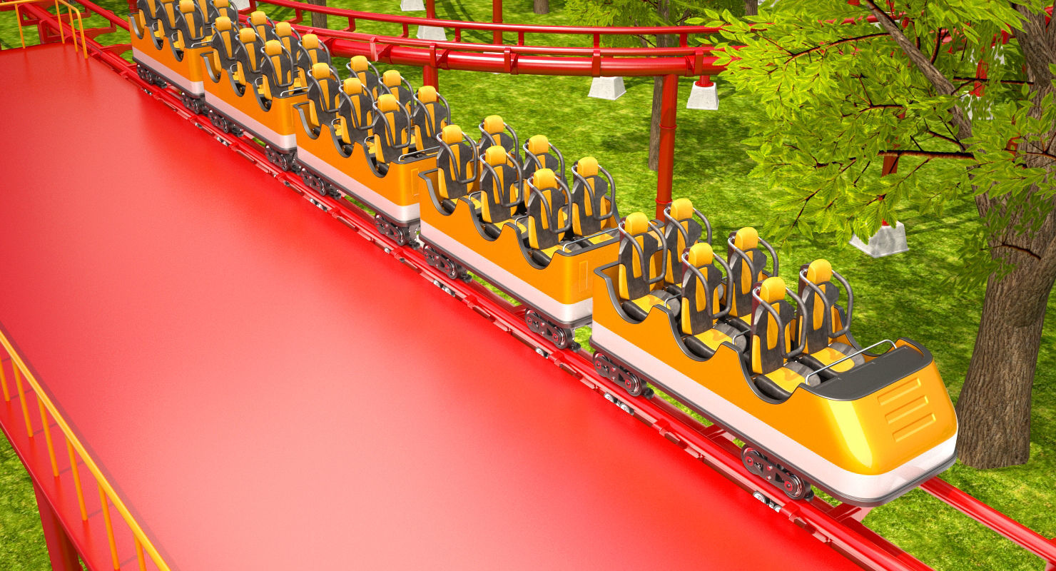 Roller Coaster Park 3D model_15