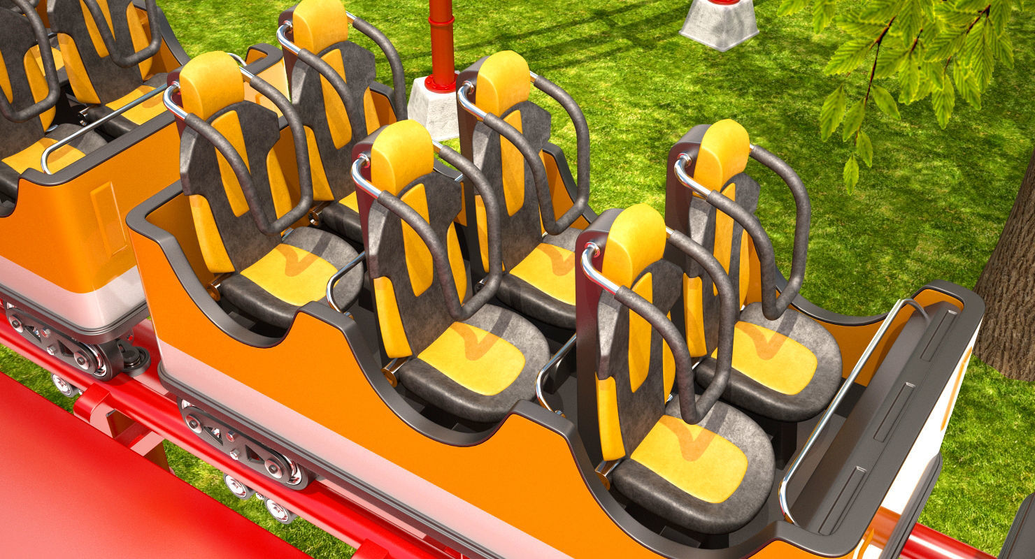 Roller Coaster Park 3D model_7