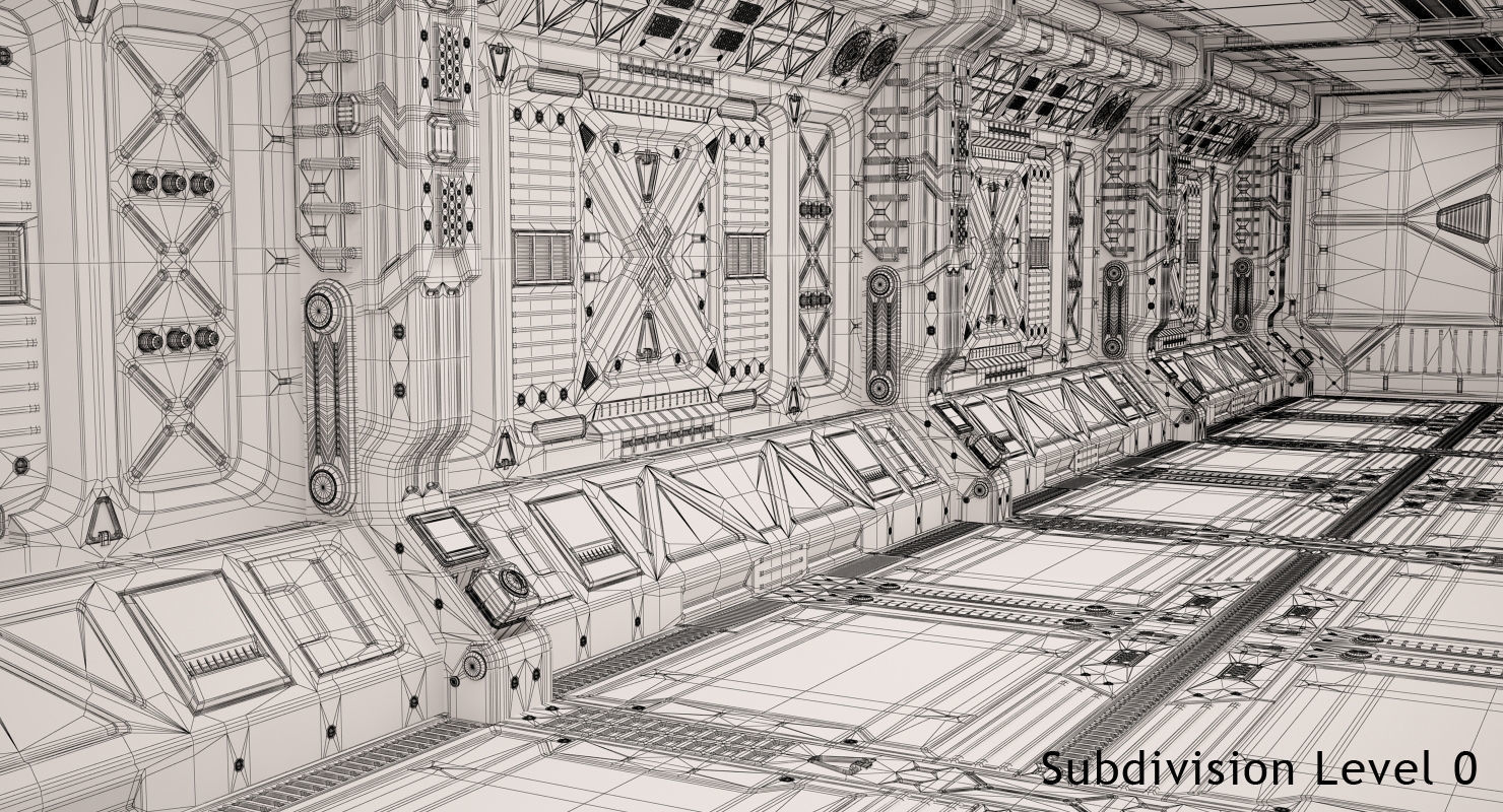 Sci Fi Corridor 3D model_11