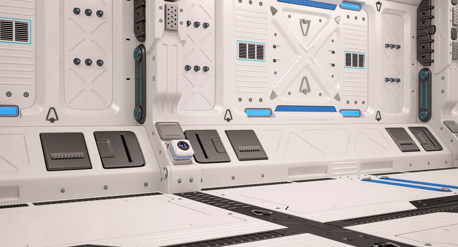 Sci Fi Corridor 3D model_2