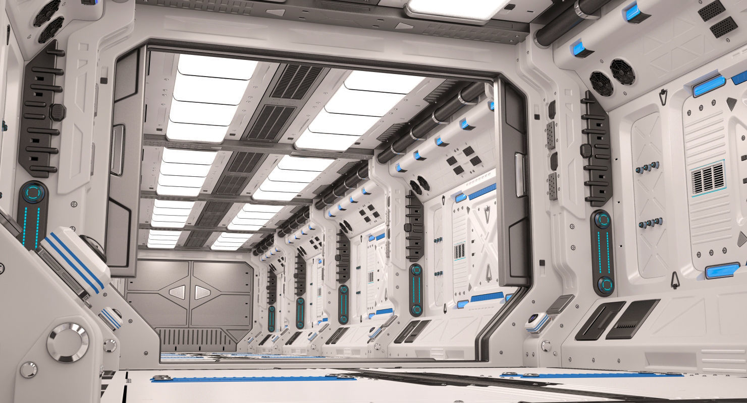 Sci Fi Corridor 3D model_9