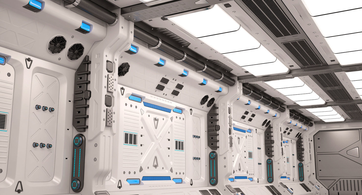 Sci Fi Corridor 3D model_1