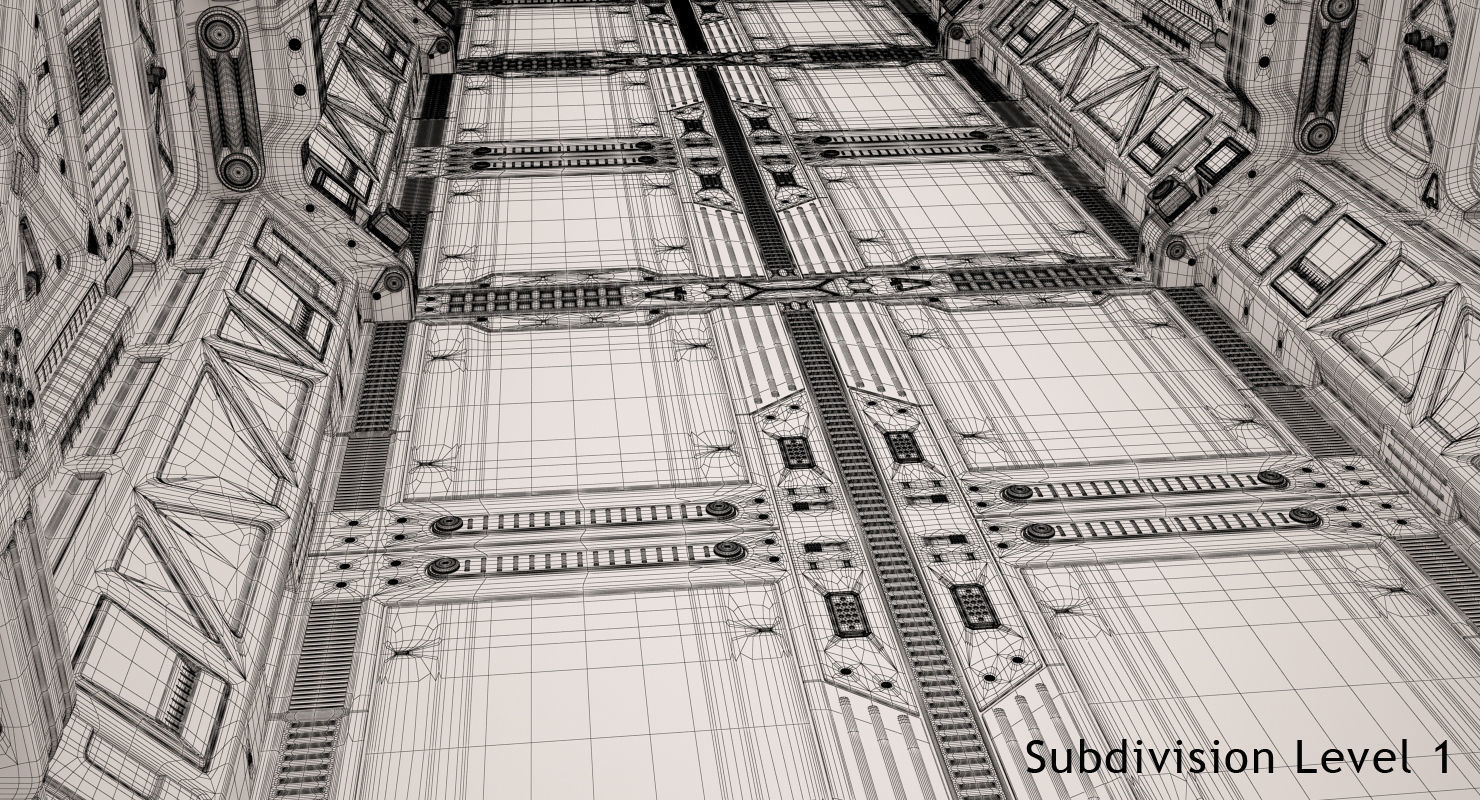 Sci Fi Corridor 3D model_18