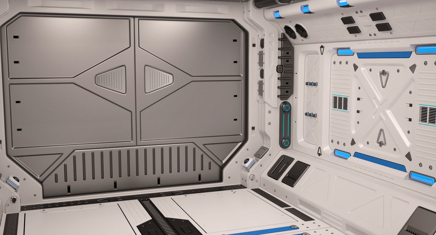 Sci Fi Corridor 3D model_6