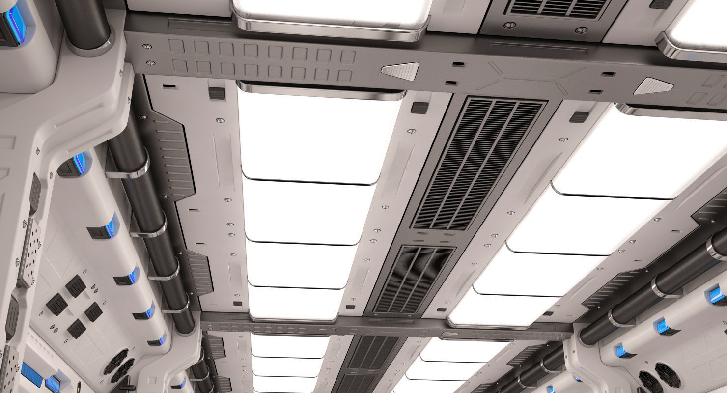 Sci Fi Corridor 3D model_4