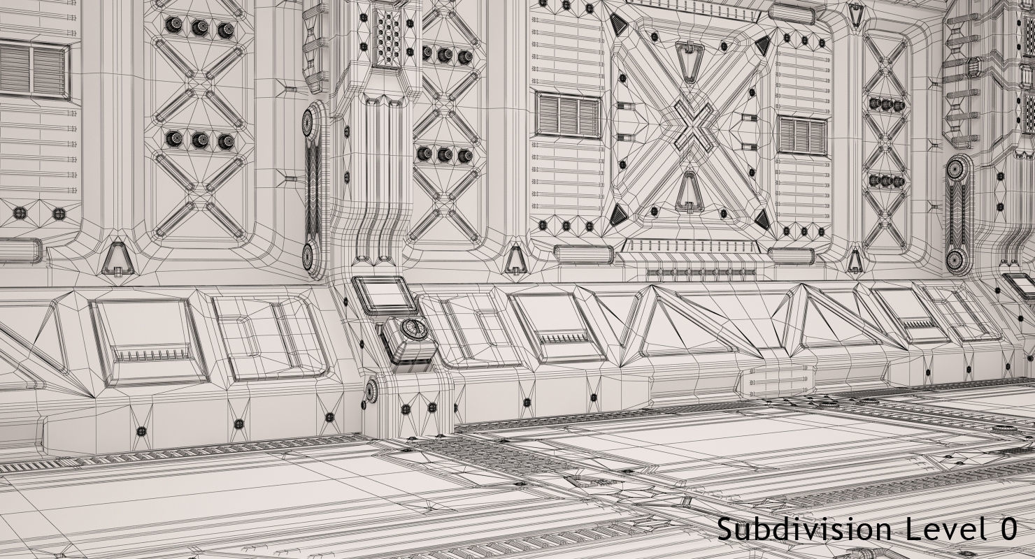 Sci Fi Corridor 3D model_14