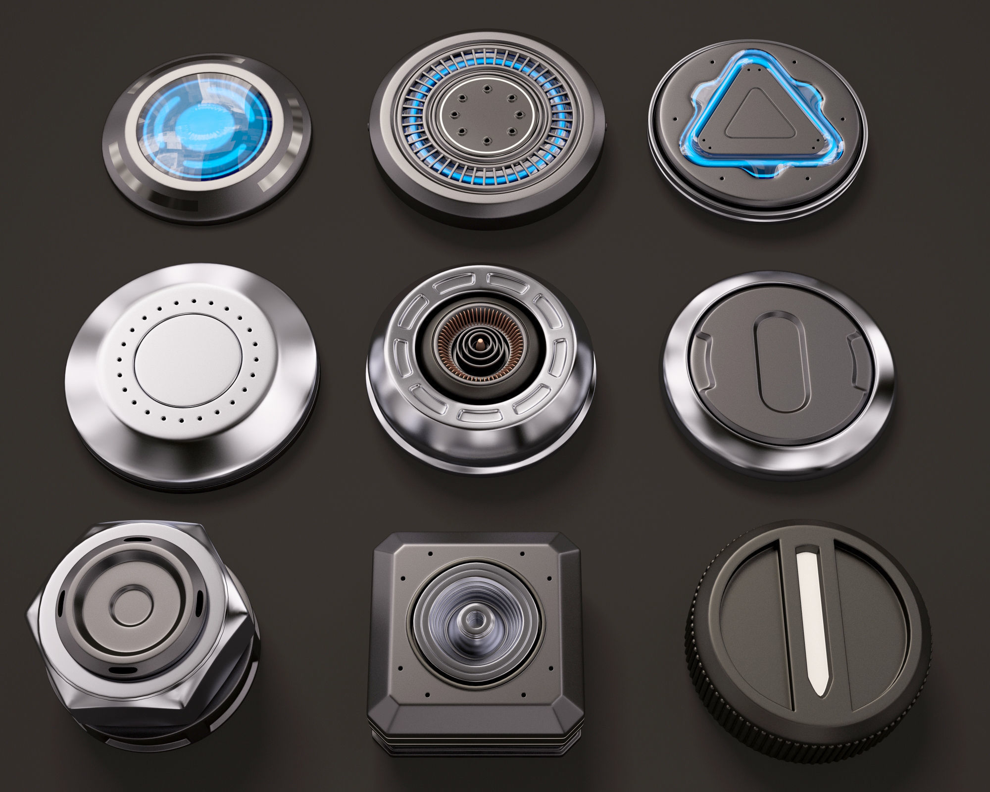 Sci Fi Kitbash 3D model_4