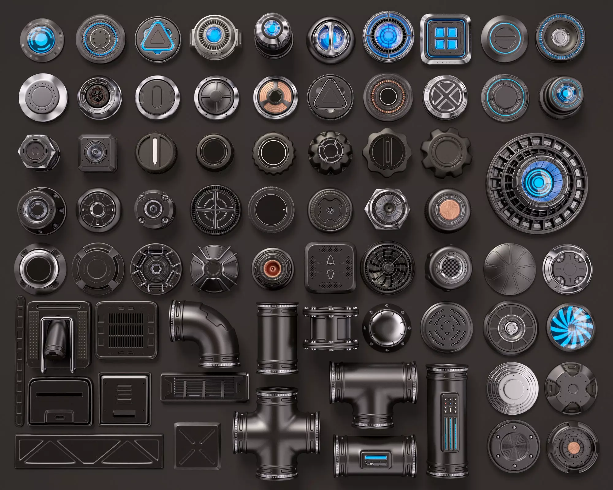 Sci Fi Kitbash 3D model_0