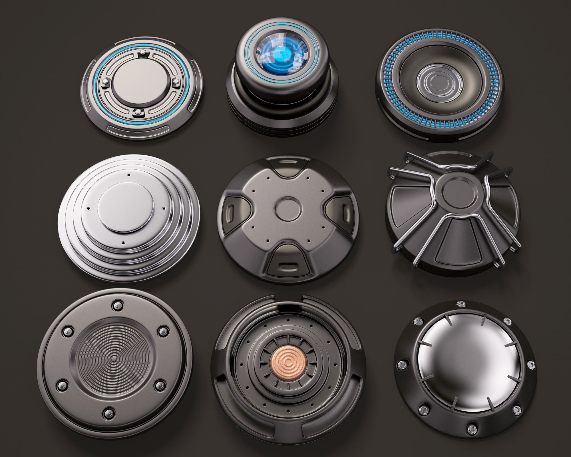 Sci Fi Kitbash 3D model_5