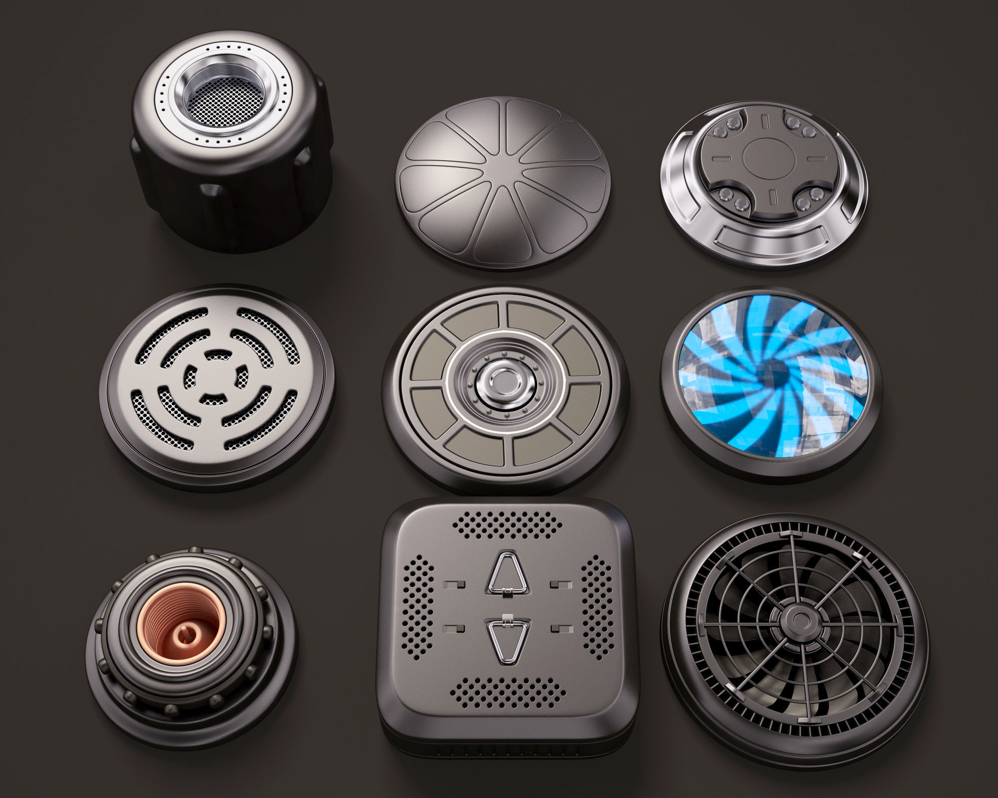 Sci Fi Kitbash 3D model_2