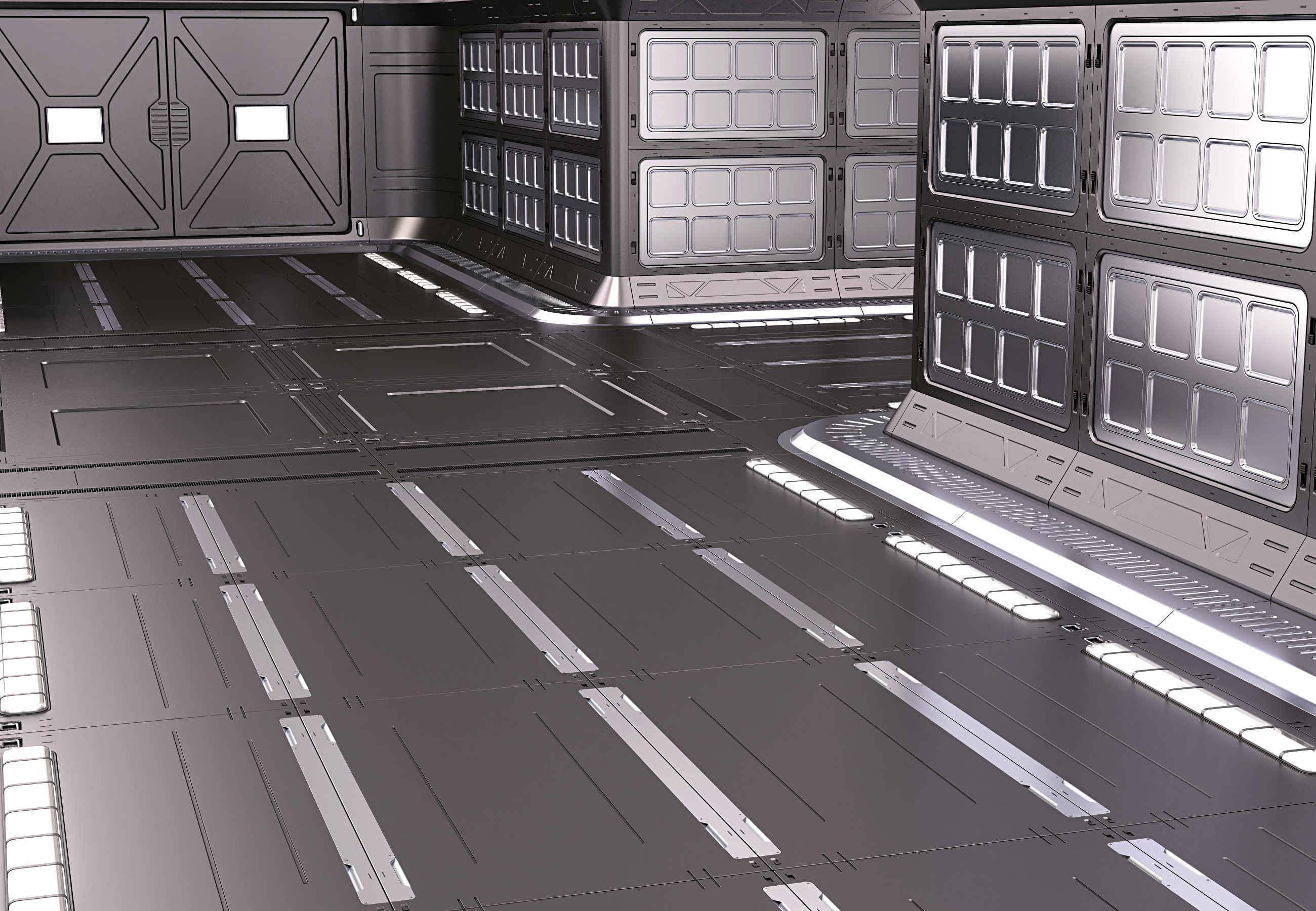 Sci Fi Interior Kitbash 3D model_5