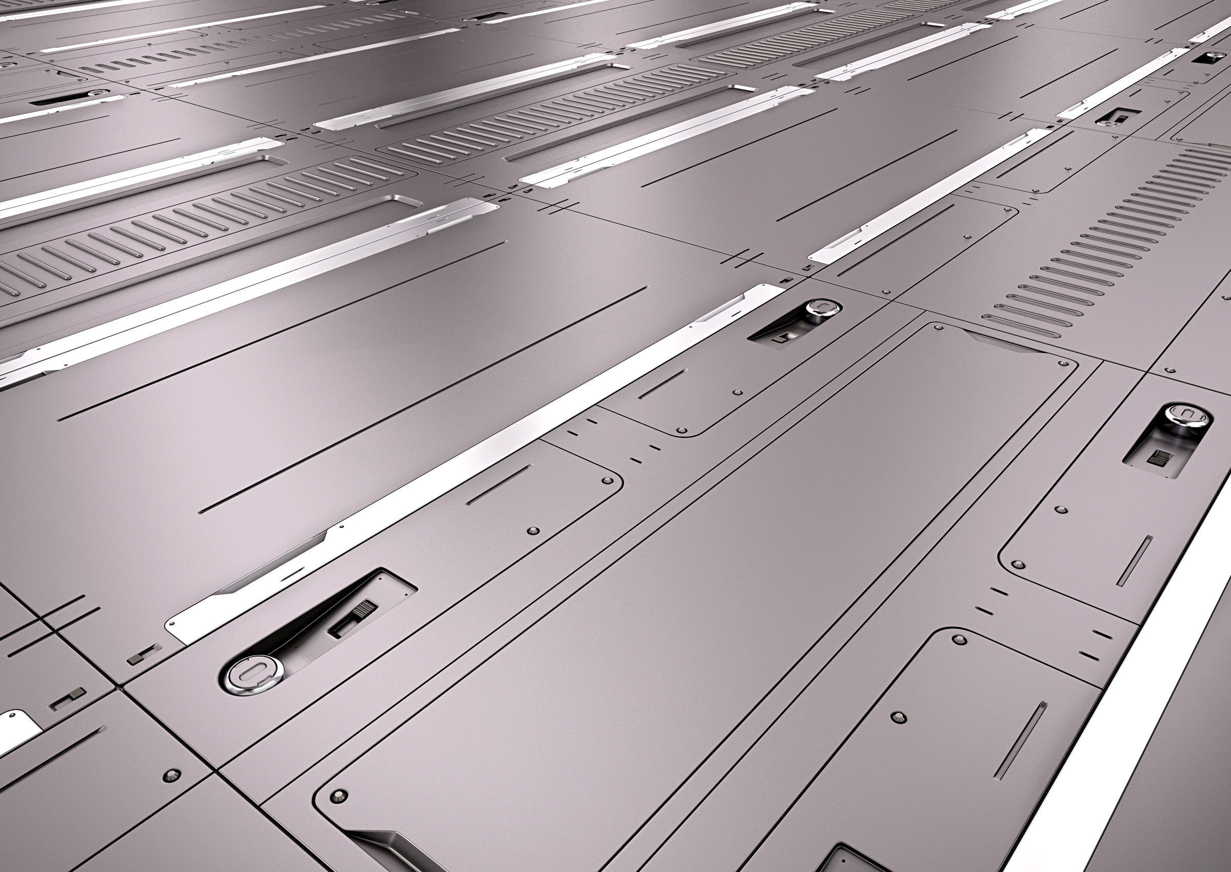 Sci Fi Interior Kitbash 3D model_12