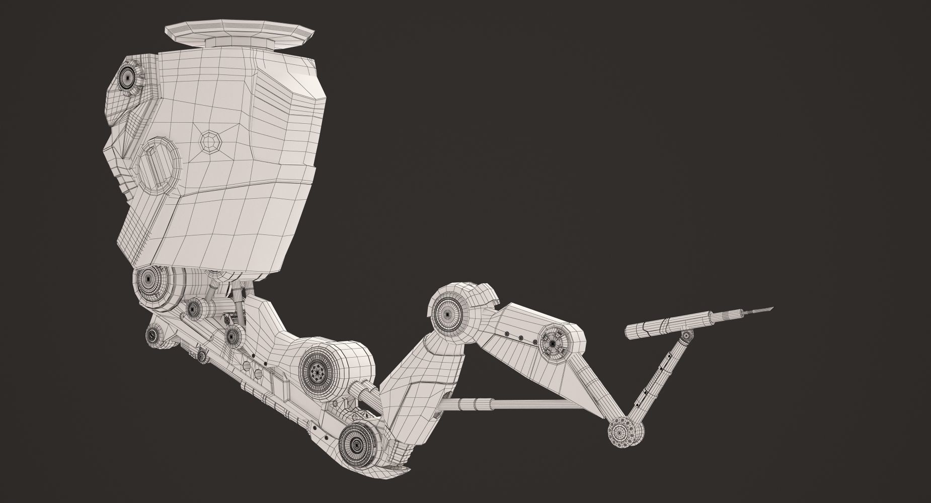 Robotic Arm Stylized 3D model_8