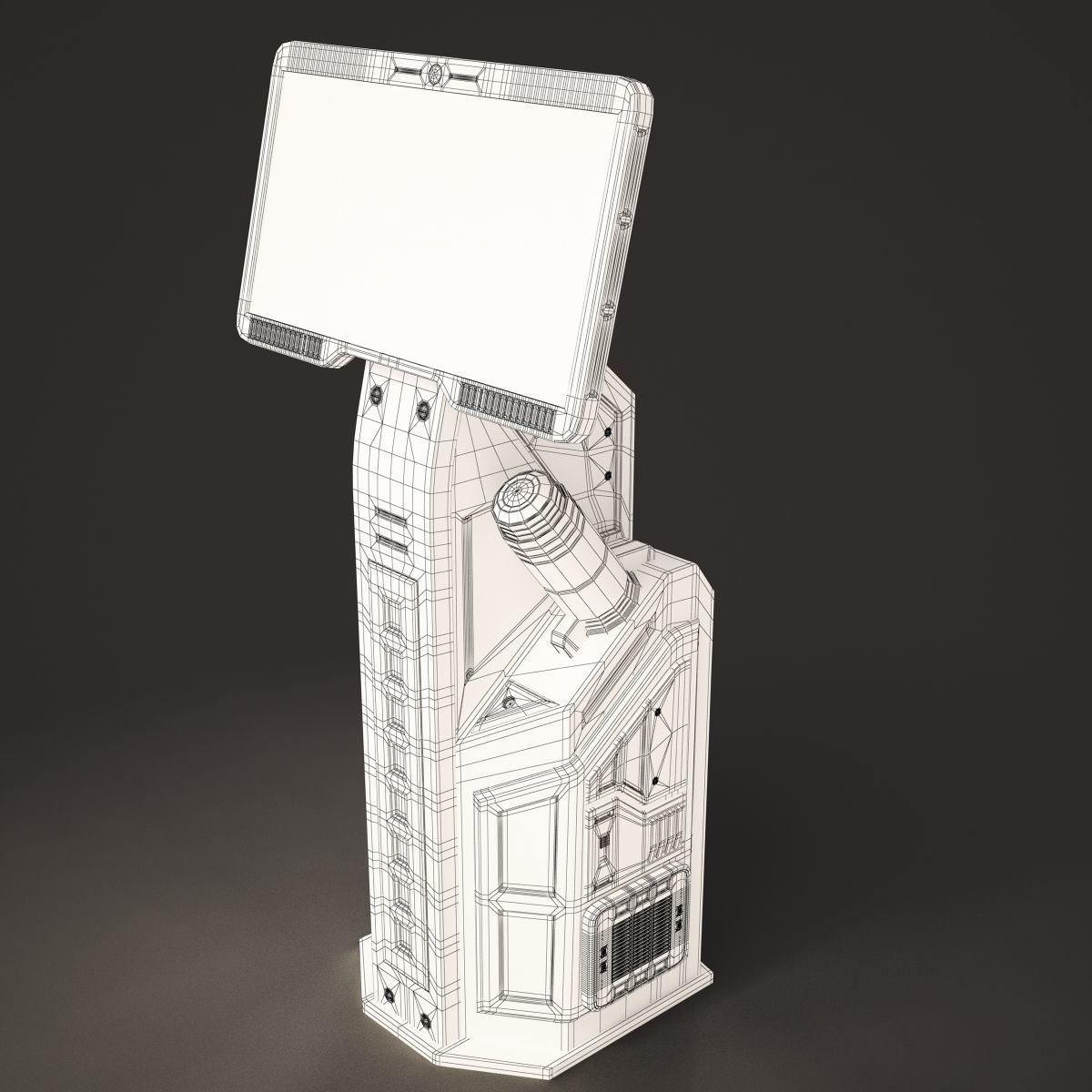 Sci Fi Terminal 02 Stylized 3D model_6