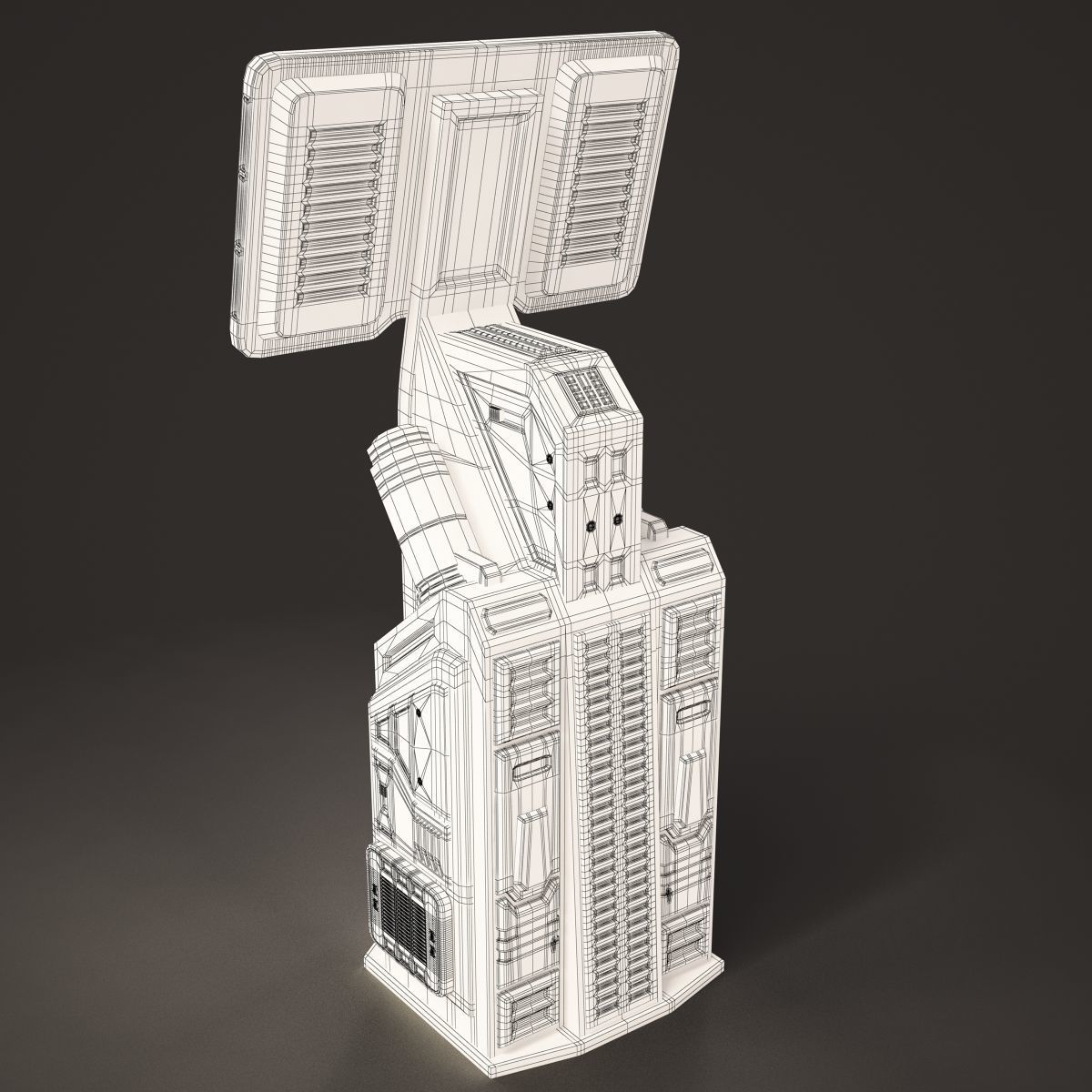 Sci Fi Terminal 02 Stylized 3D model_7