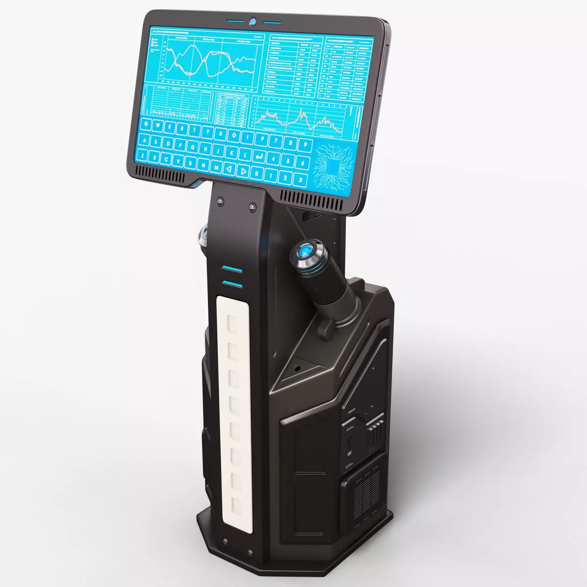 Sci Fi Terminal 02 Stylized 3D model_0