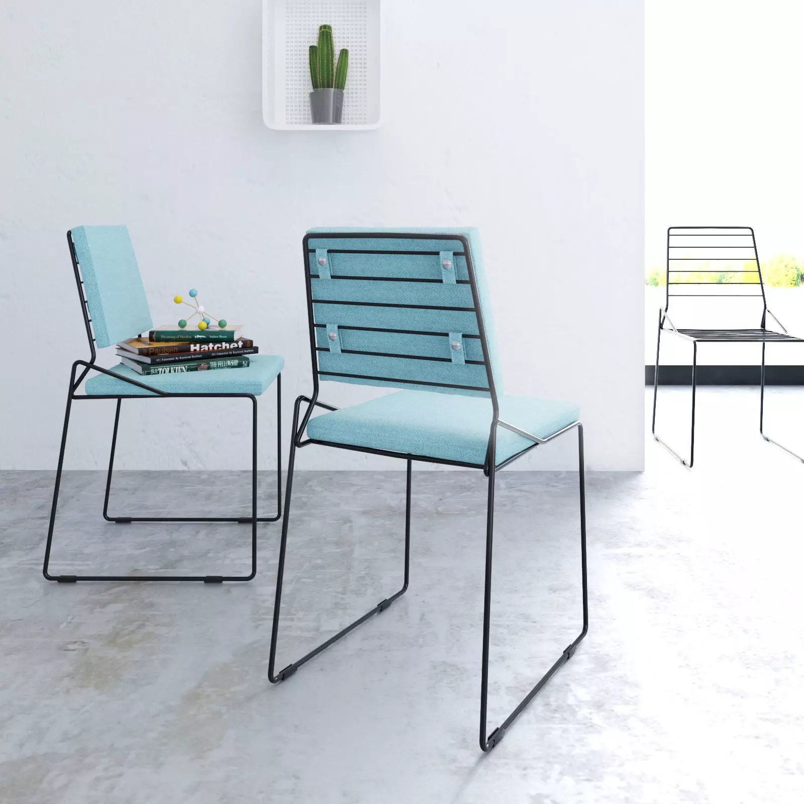 Living room with Tikamoon 3D model_0