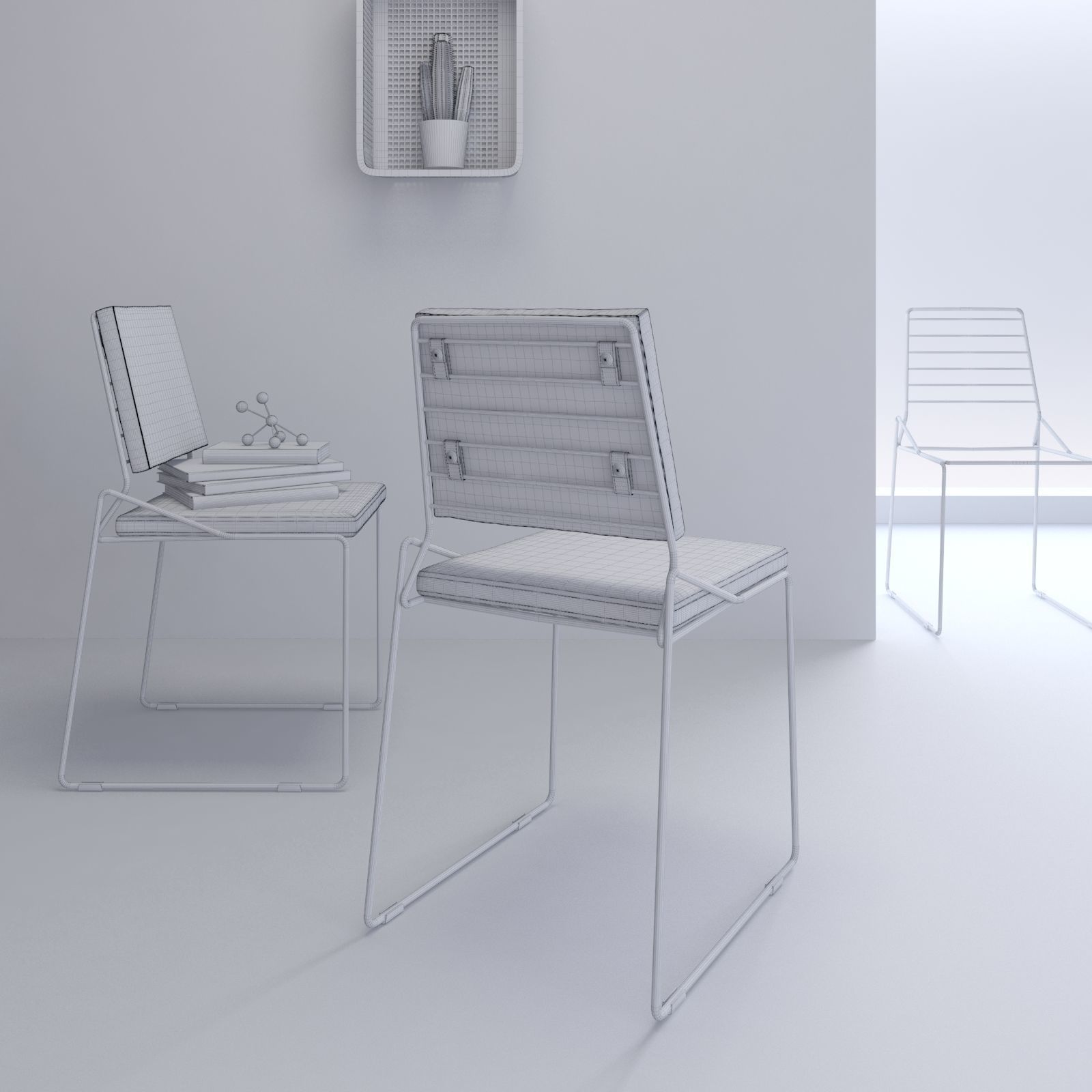 Living room with Tikamoon 3D model_3