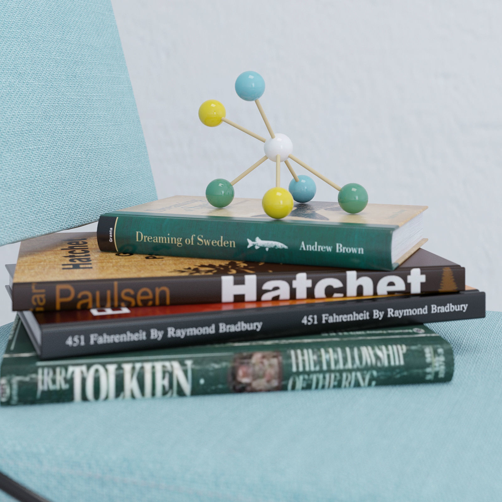 Living room with Tikamoon 3D model_2