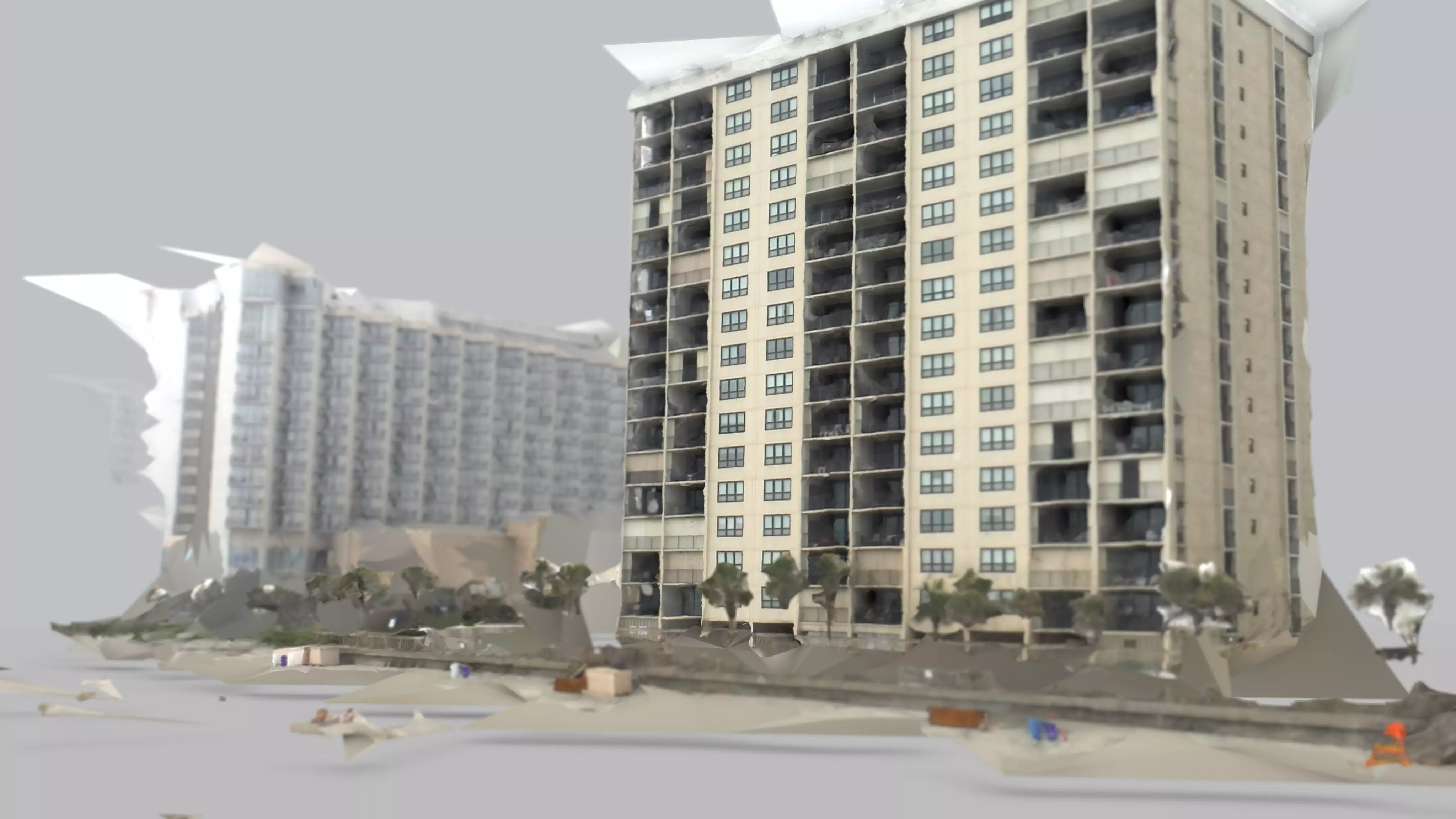 Beach Condos RAW SCAN 3D model