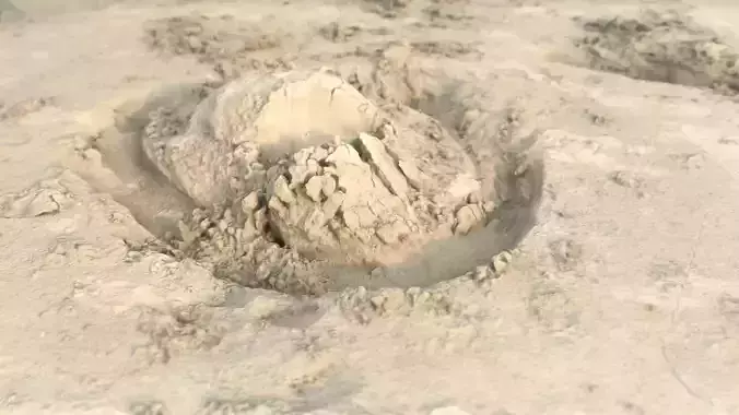 Beach Sand Volcano Mound RAW SCAN 3D model